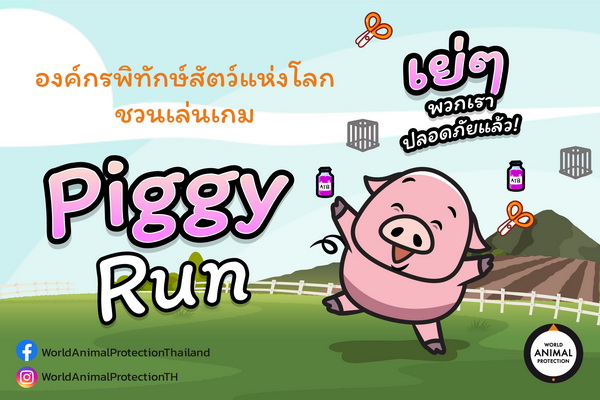 องค์กรพิทักษ์สัตว์แห่งโลก เปิดตัวเกม Piggy Run